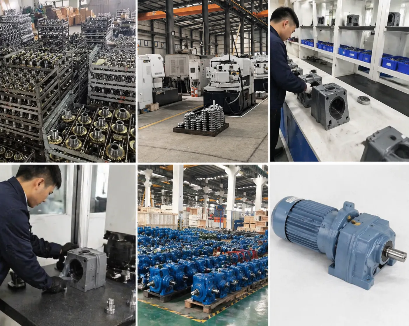 WPWO worm gearbox cast iron production at Korea Ever-Power factory